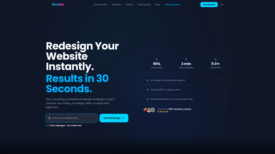 Rewebly - Rediseña tu sitio web al instante con IA