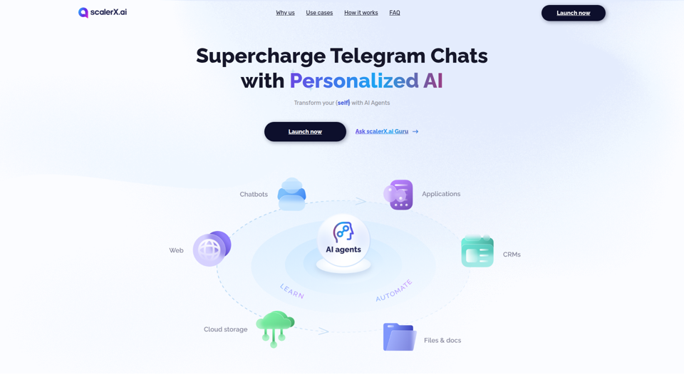パーソナライズされたGenAIエージェント - scalerX.ai - No.1 RAGプラットフォーム