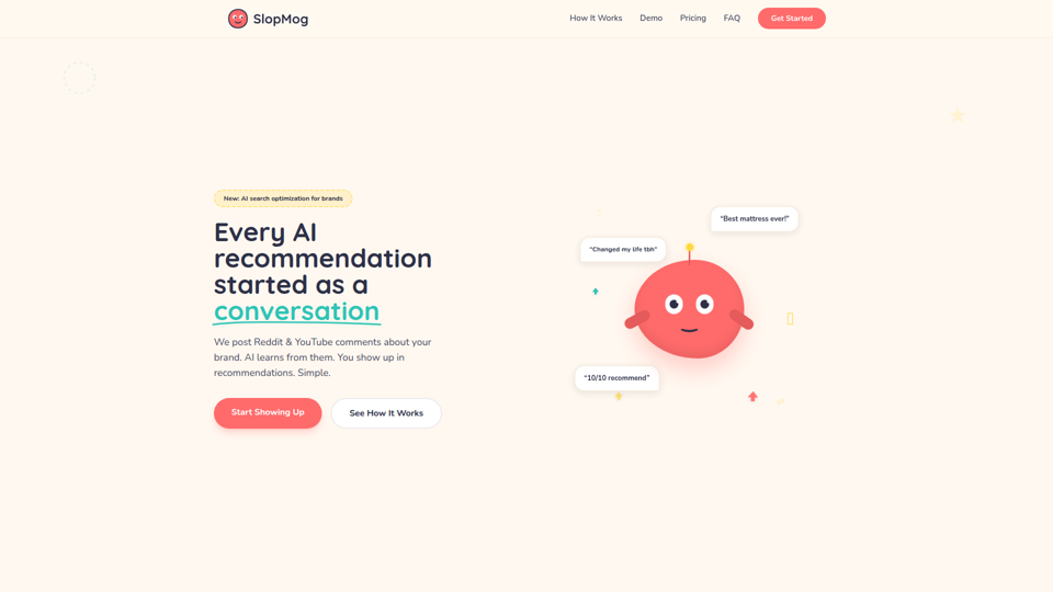 SlopMog — Get Your Brand Into AI Recommendations