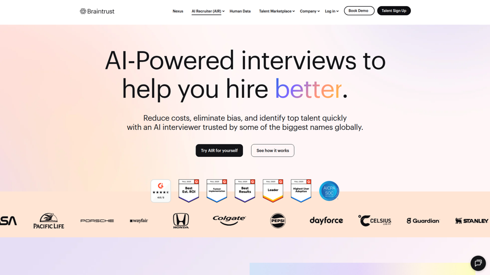 Braintrust AIR | The best AI Recruiting software to empower HR teams