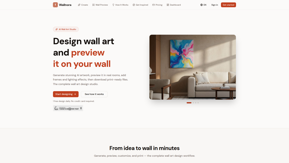 Wallnora - AI Wall Art Studio | 4K Printable Art