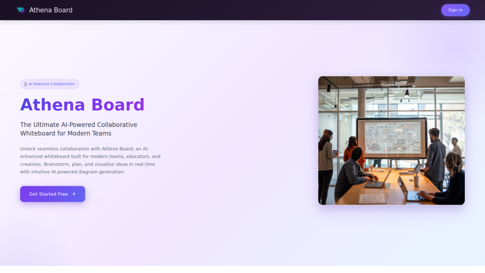Athena AI Whiteboard | Collaborative Diagrams and Visual Planning
