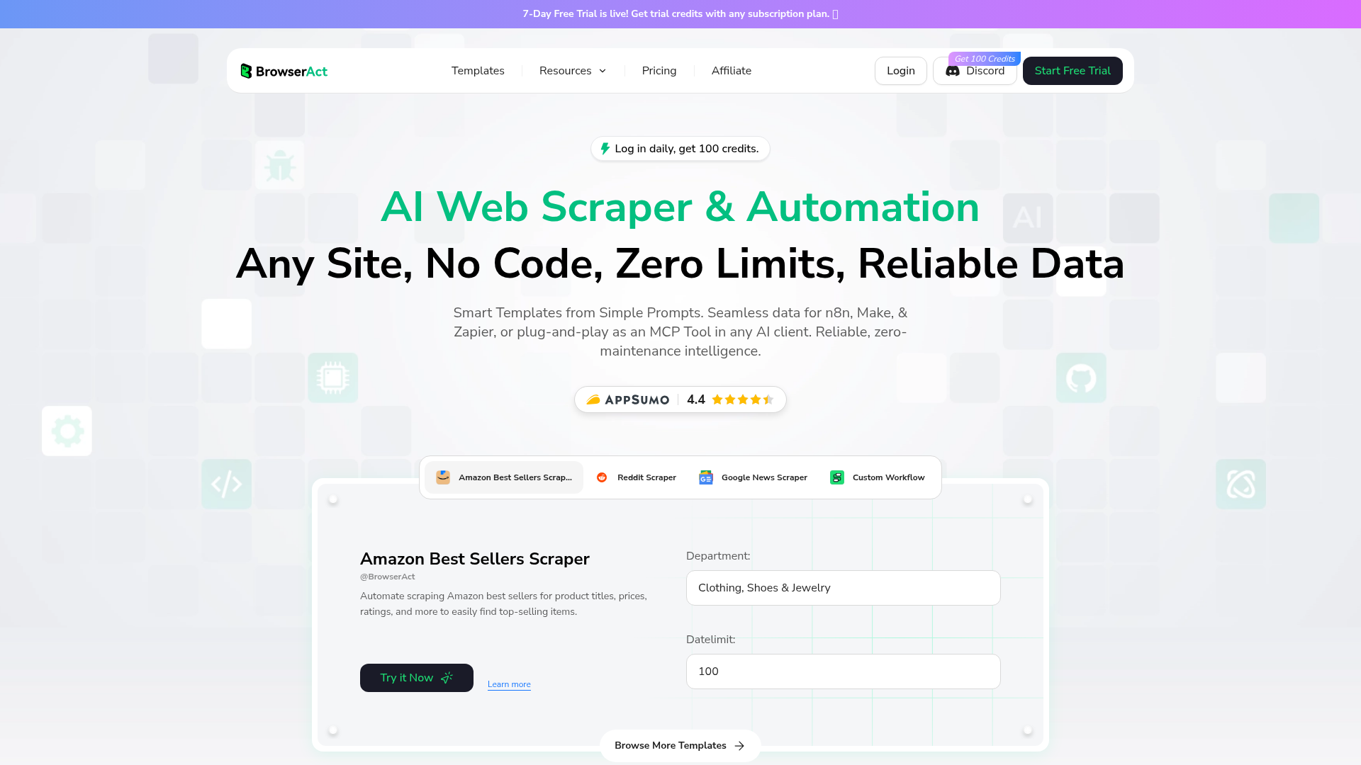 BrowserAct — KI-gestützter No-Code-Web-Scraper & Automatisierung