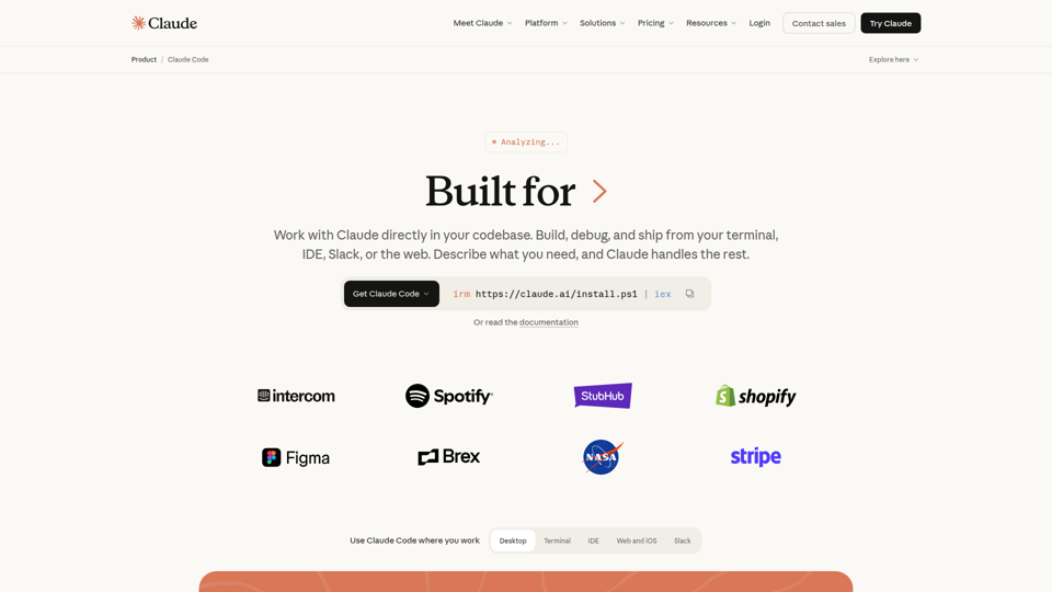 Claude Code by Anthropic | AI Coding Agent, Terminal, IDE