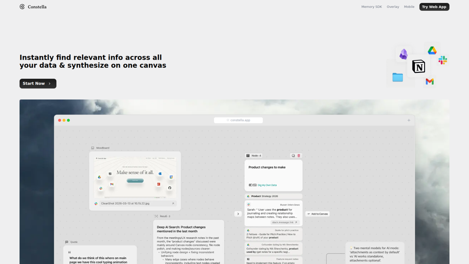 Constella — Find & Synthesize All Your Research