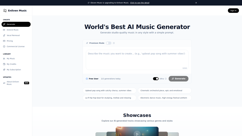 Eleven Music | World's Best AI Music Generator
