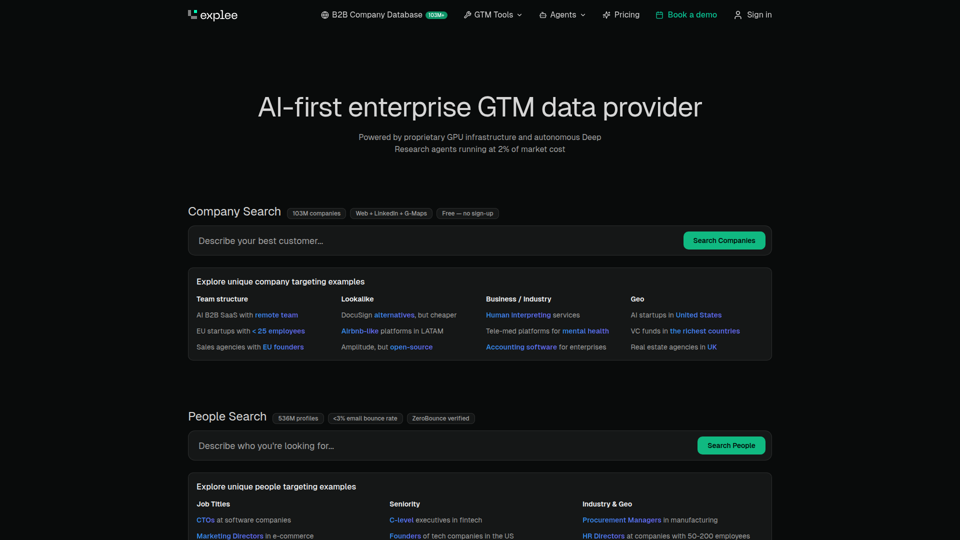 Explee | AI search for companies and people