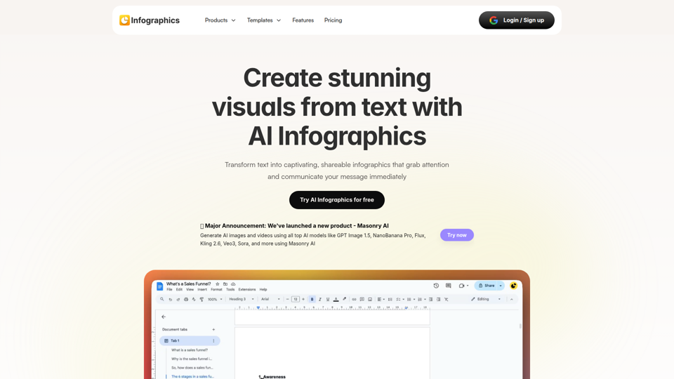 Create Stunning Infographics in Seconds with AI - Try AI Infographics for free