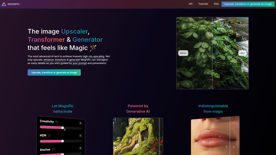 Magnific AI — The magic image Upscaler & Enhancer