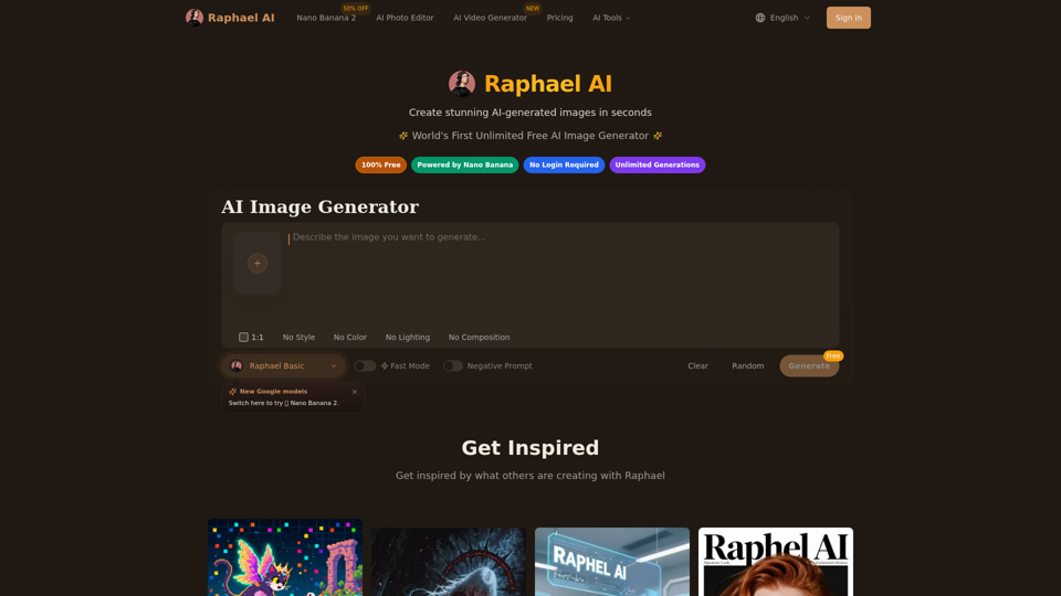 Raphael AI - Free Unlimited AI Image Generator