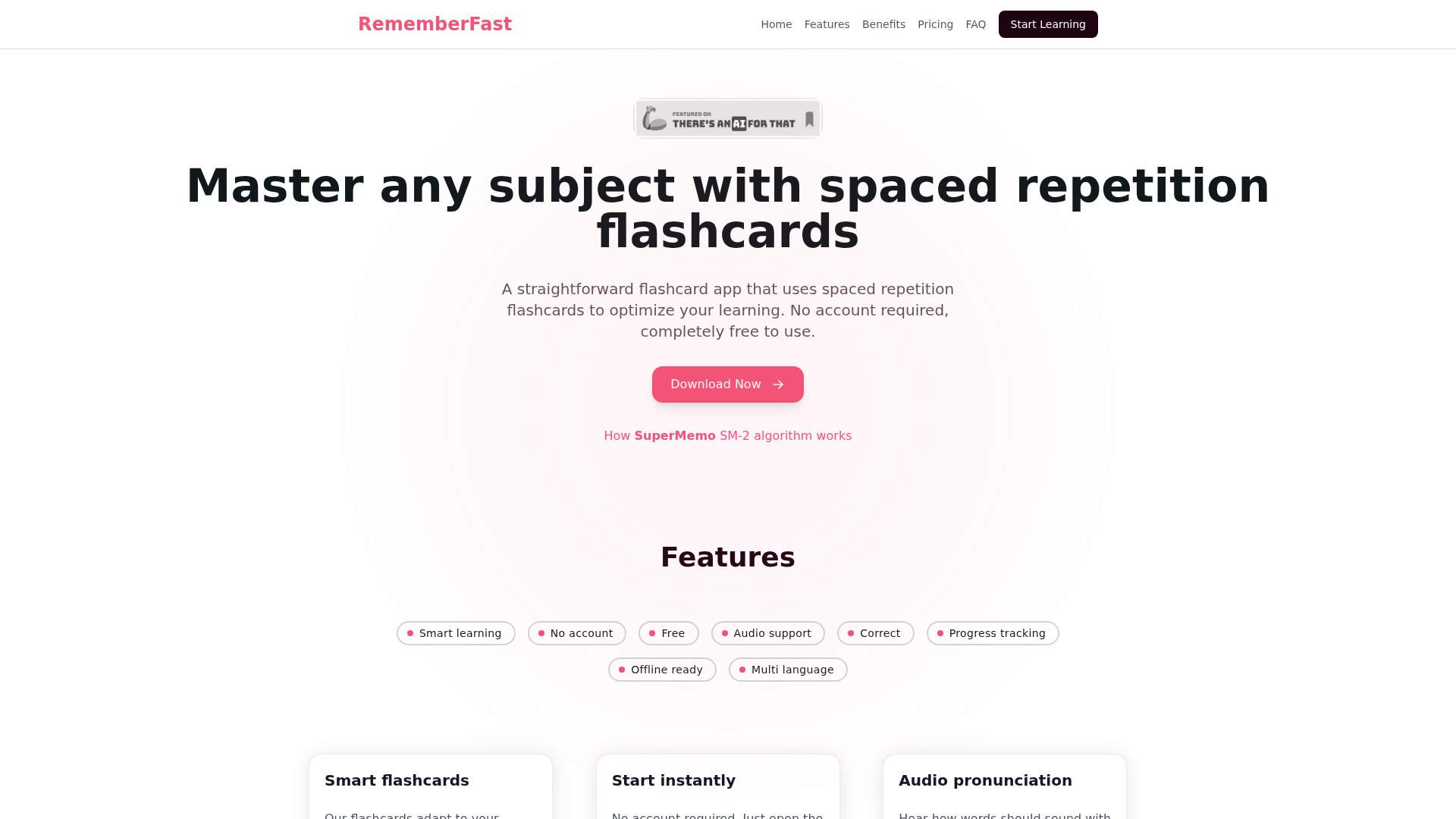 Sprachlern-Lernkarten | RememberFast - Intelligente verteilte Wiederholung