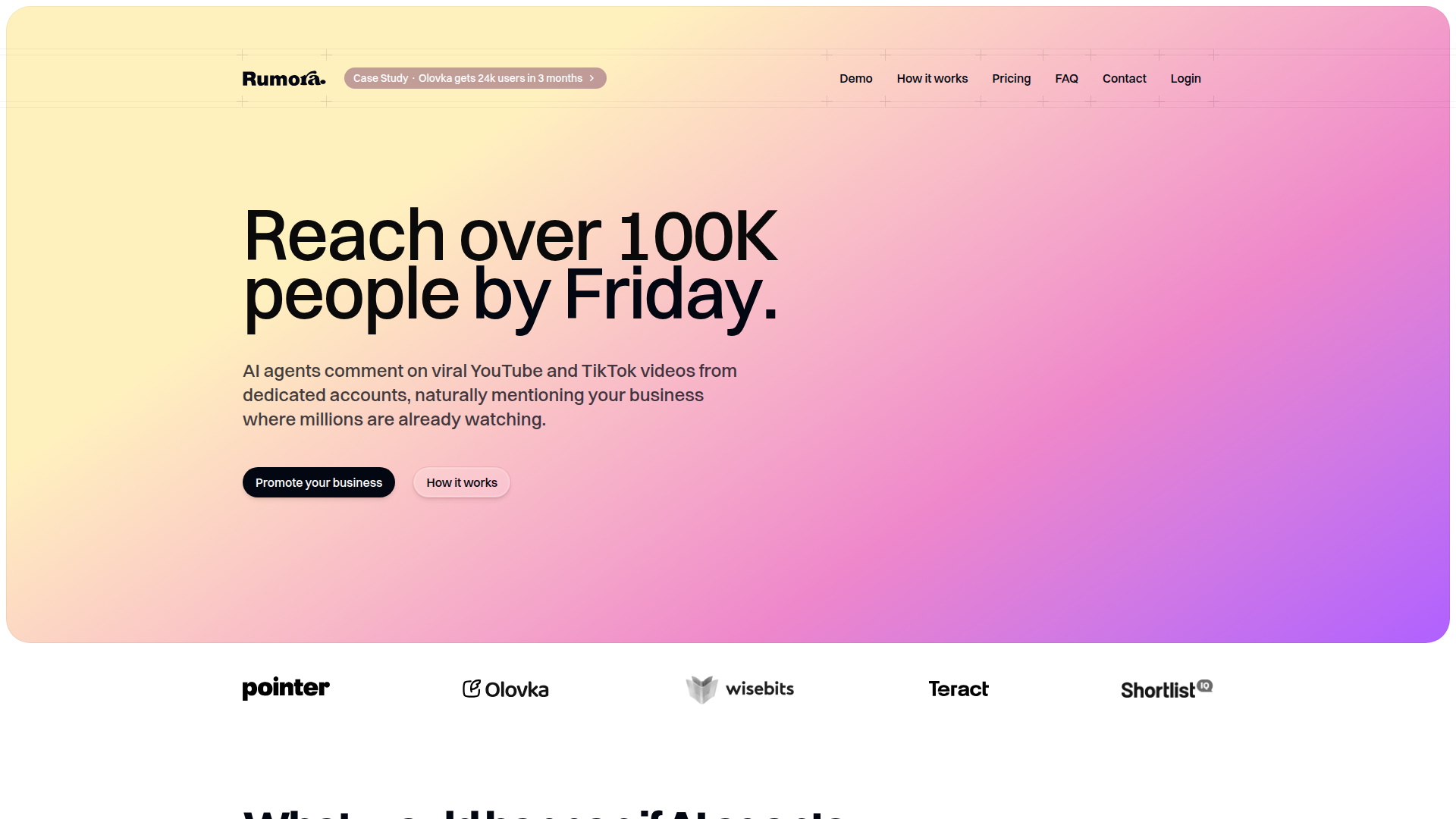Rumora - Plataforma de marketing de comentarios para TikTok y YouTube