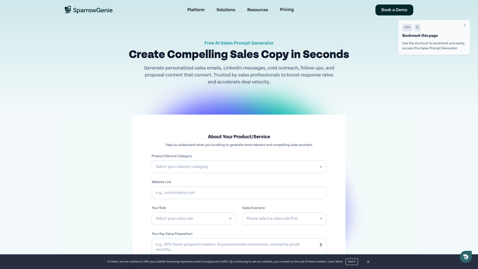 Sales Prompt Generator - AI Prompt Generator