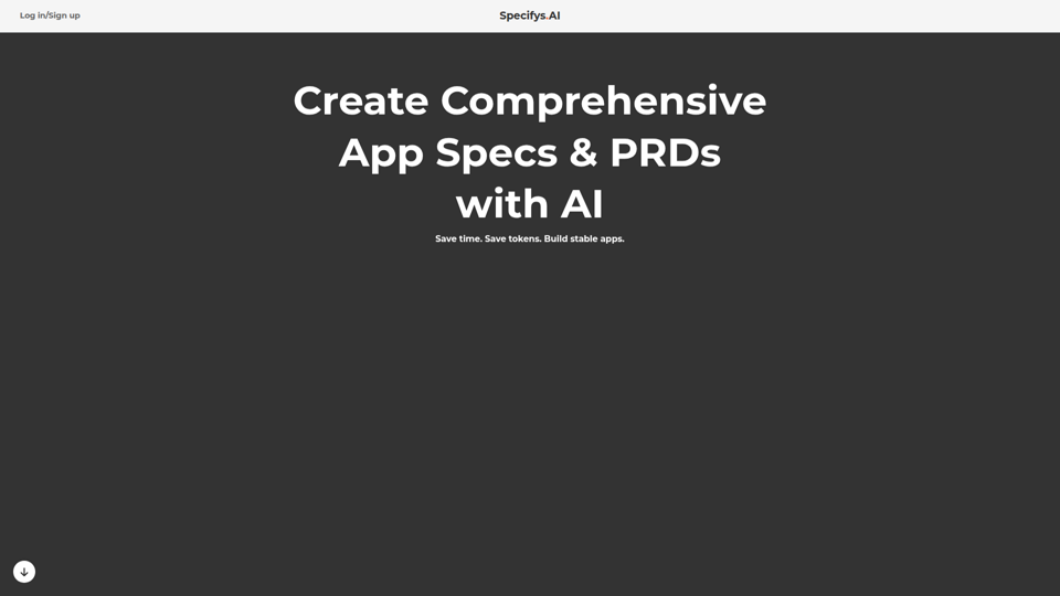Create App Specs with AI - Specifys.ai