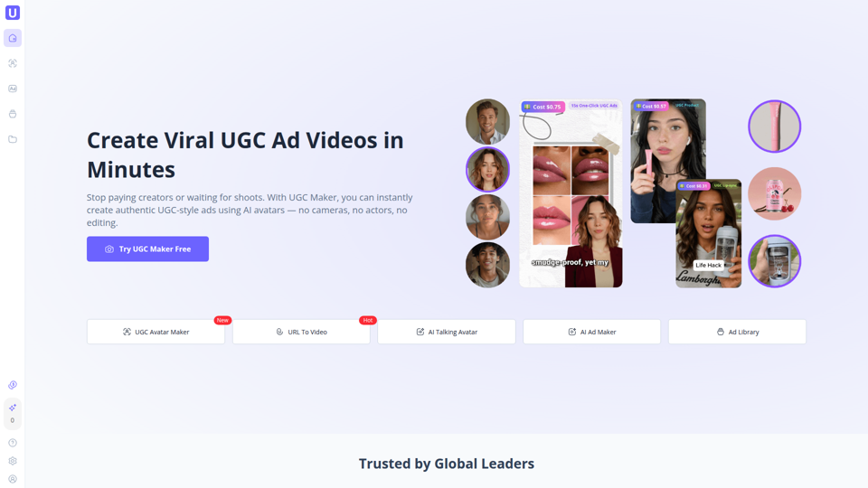UGC Maker - Create Viral UGC Avatar Videos Online with AI for Free