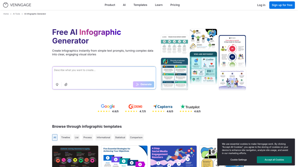 Free AI Infographic Generator - Text to Infographic in Seconds