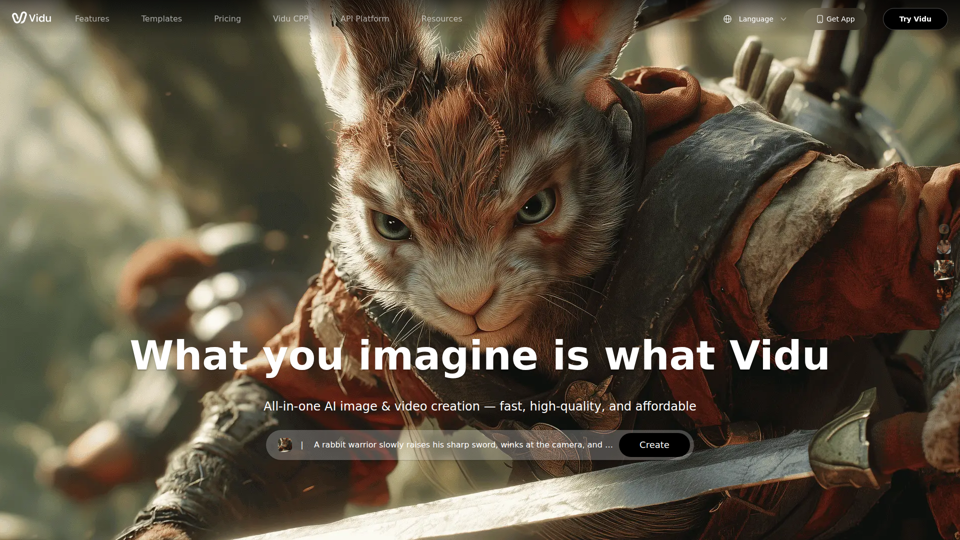 Vidu AI: All-in-One AI Image & Video Creation Platform | Vidu AI