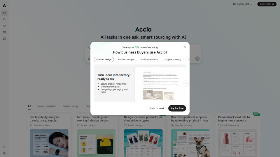 Accio: KI-Geschäftsagent, in Partnerschaft mit Alibaba