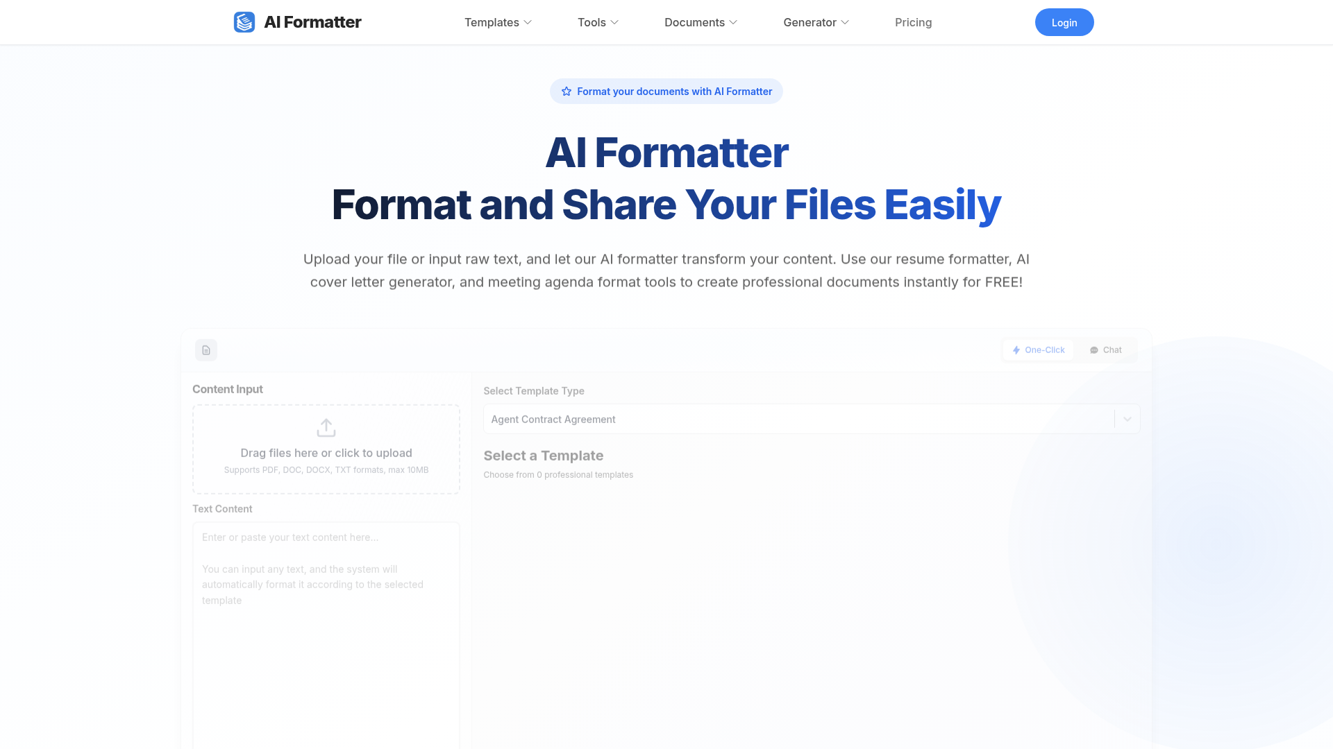 AI Formatter - 使用专业模板格式化文档