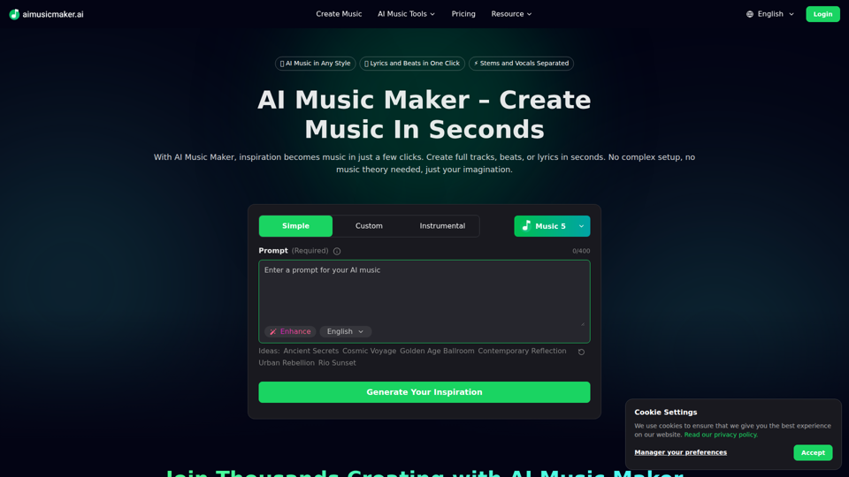 Creador de música con IA - Crea música con IA | Creador de música con IA