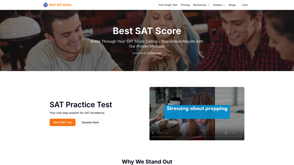 利用最优质的数字化 SAT 备考工具，冲刺更高分！