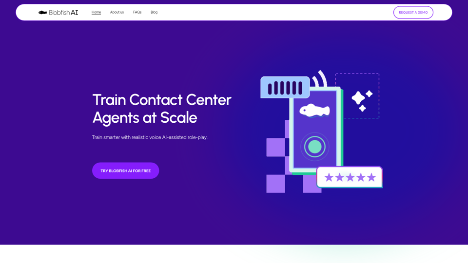 Blobfish AI | 音声AIロールプレイによるコンタクトセンター研修