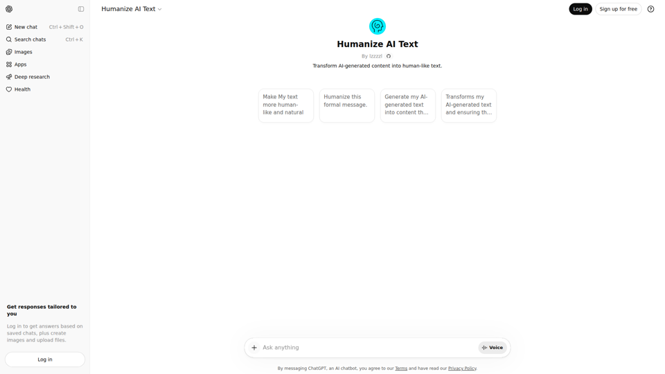 ChatGPT - Humanize AI Text