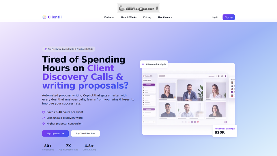 Clientli - AI-Powered Sales Platform for Digital Transformation Consultants