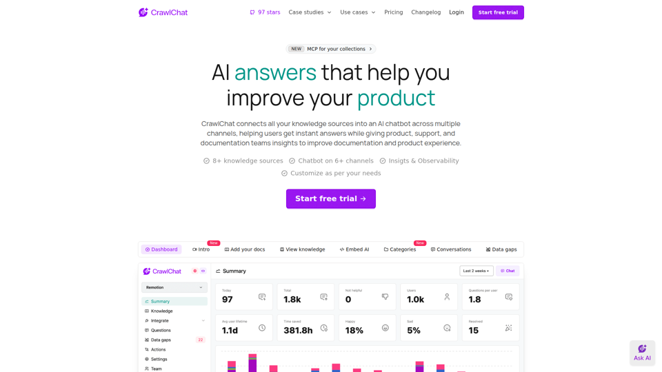 CrawlChat - Potencia tu documentación técnica con IA