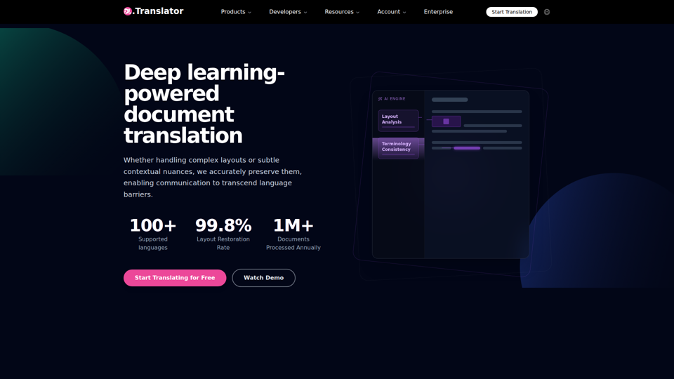 AI文書翻訳 - PDF/Word/PPTXの元のレイアウトを保持 | DL.Translator