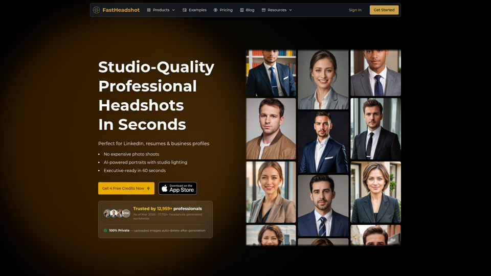 Hochwertige professionelle Porträtfotos online in Sekundenschnelle