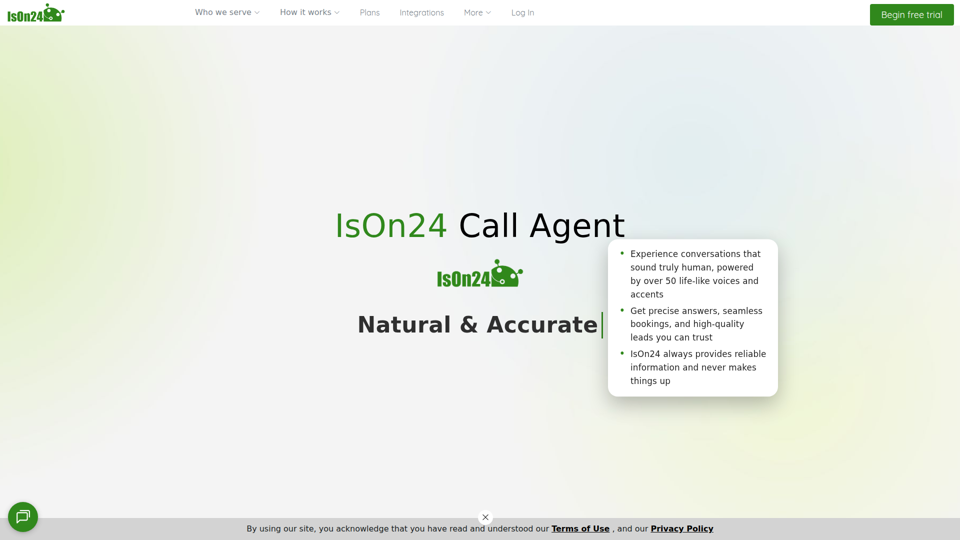 IsOn24 | Call agent for business