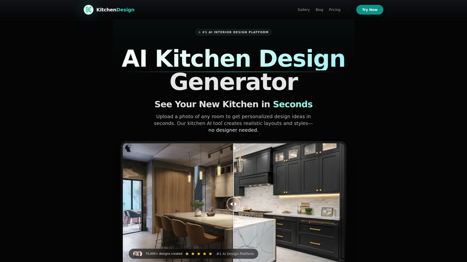 #1 AI Kitchen Design Generator — Redesign Any Kitchen in Seconds