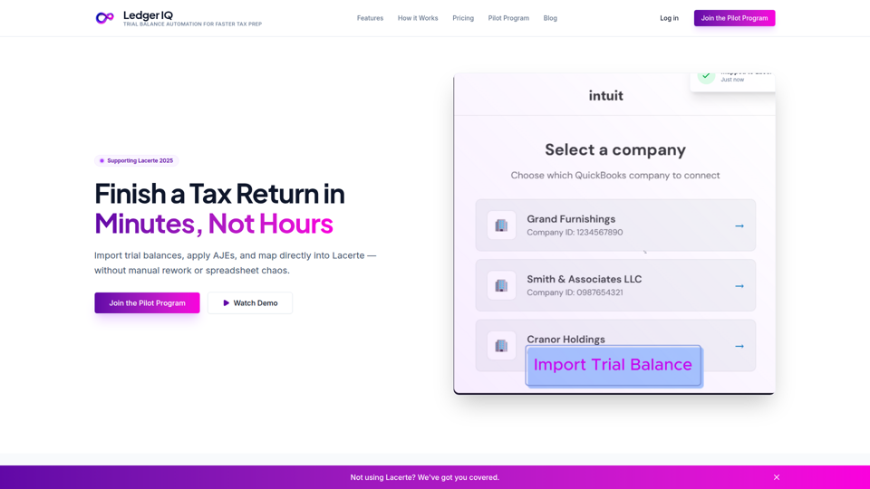 Ledger IQ - Trial Balance Automation for Accounting Firms