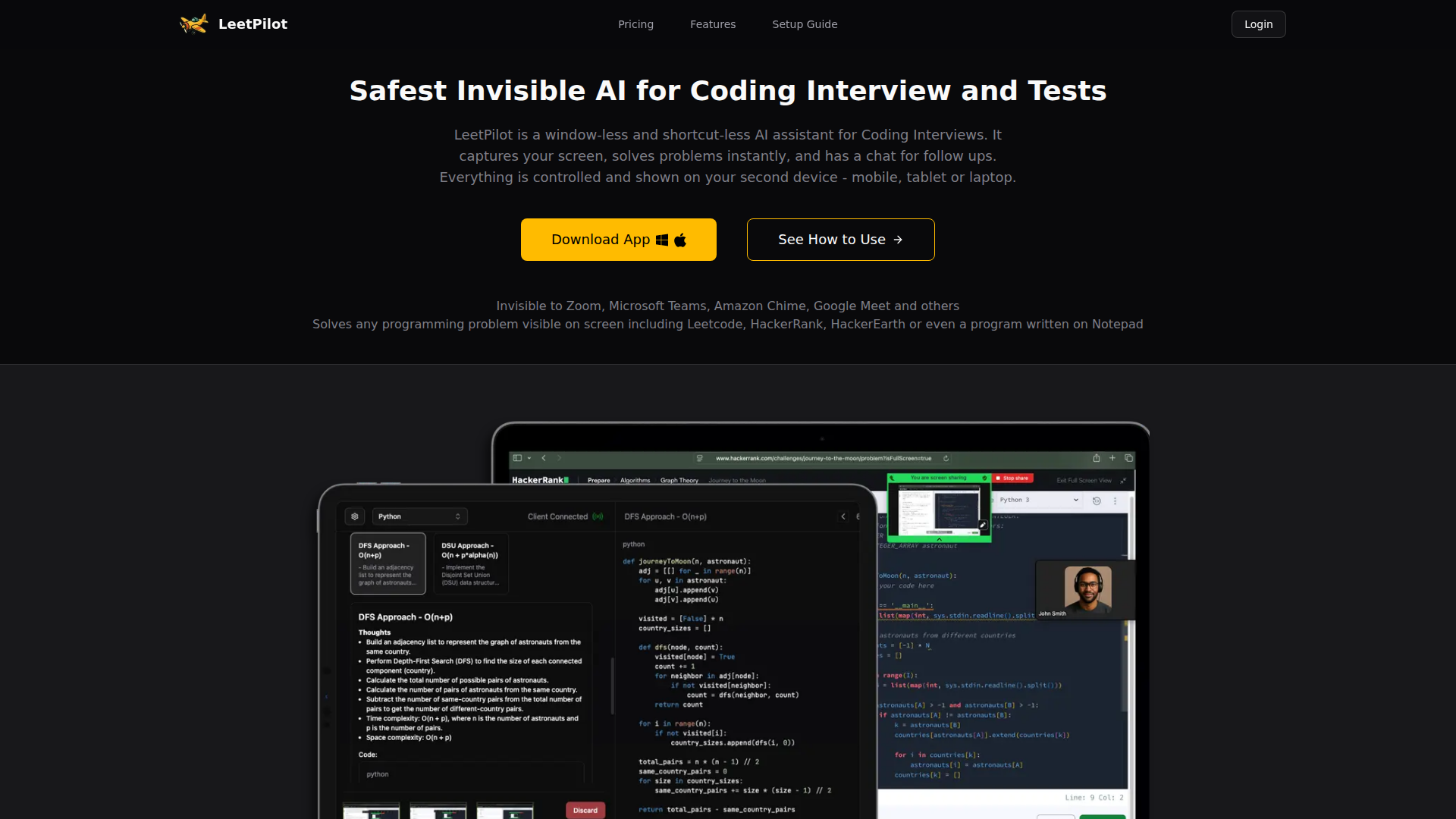 LeetPilot - Safest Invisible AI for Coding Interview and Tests