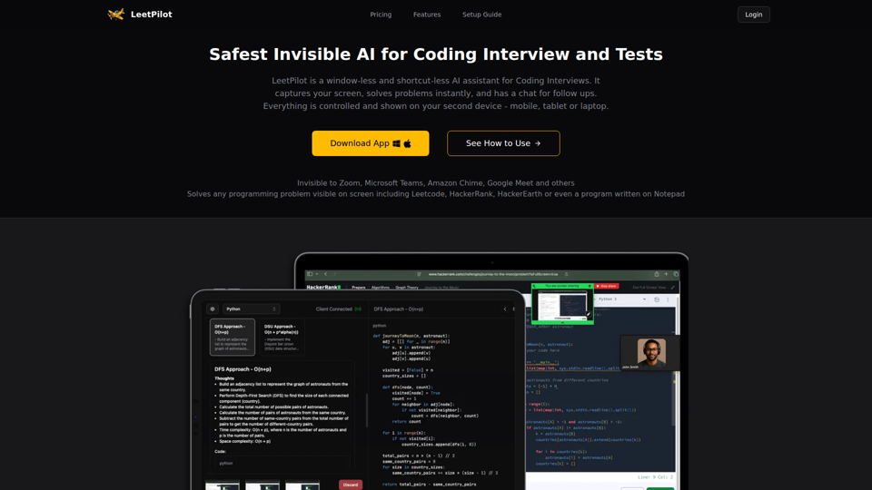 LeetPilot - Safest Invisible AI for Coding Interview and Tests