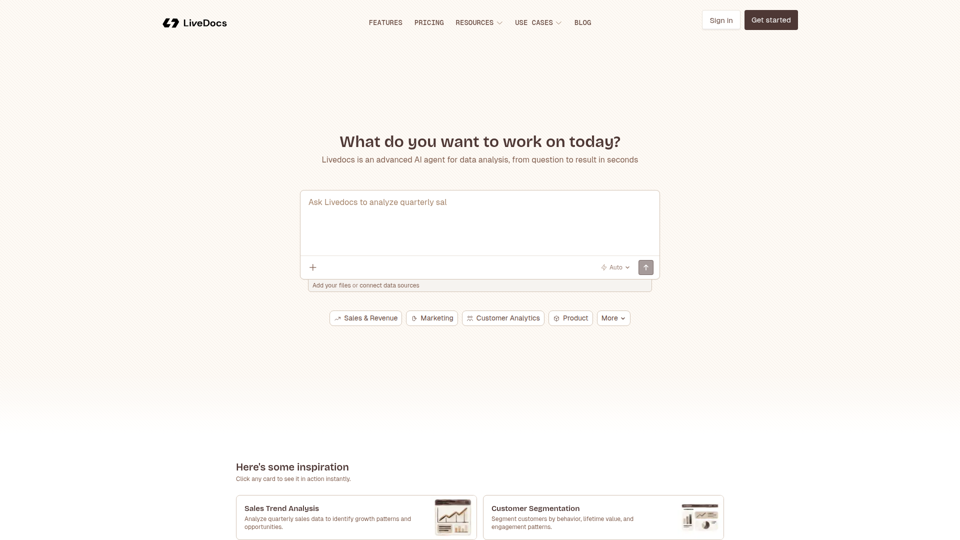 Livedocs – Fortschrittliche KI für Daten | Livedocs