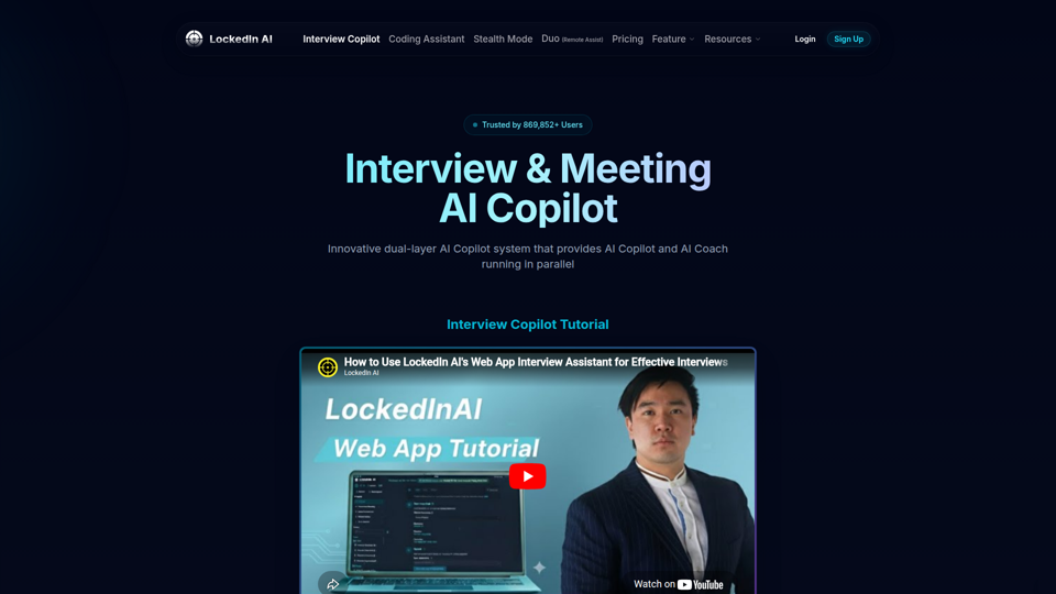 Copiloto de Entrevistas con IA | Asistente de Entrevistas en Tiempo Real | LockedIn AI