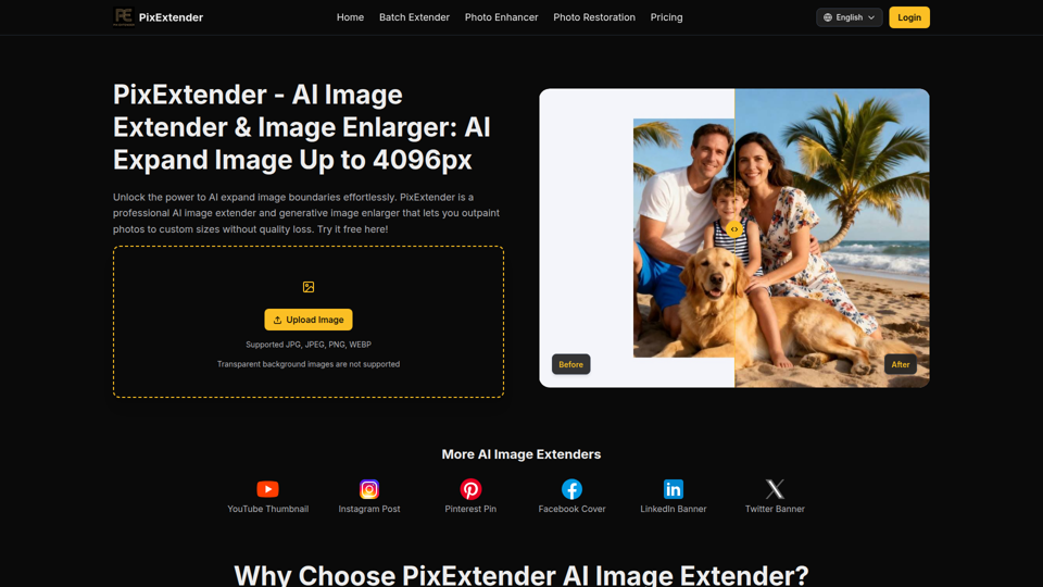 PixExtender：免费 AI 图像扩展器 - 在线扩展图像