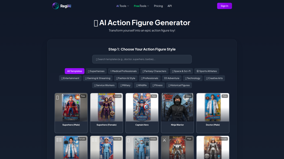Generador de figuras de acción con IA - Crea figuras de acción de juguete personalizadas