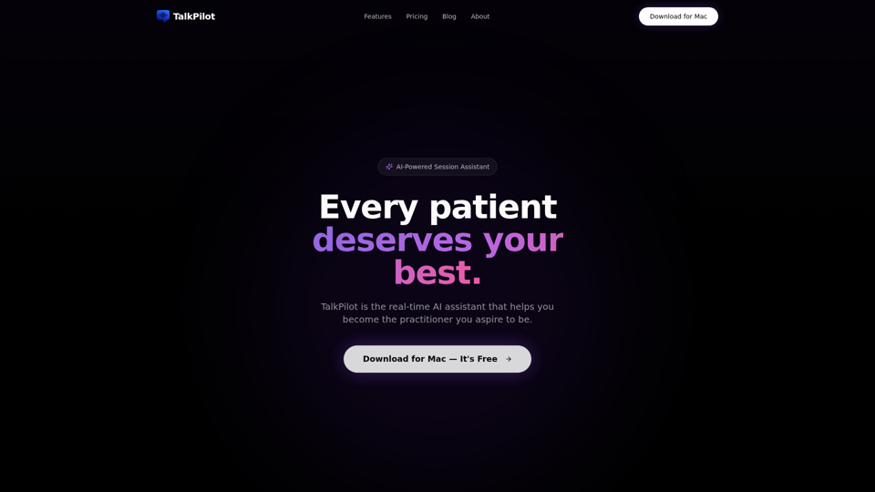 TalkPilot — AI-Powered Therapy & Coaching Session Assistant
