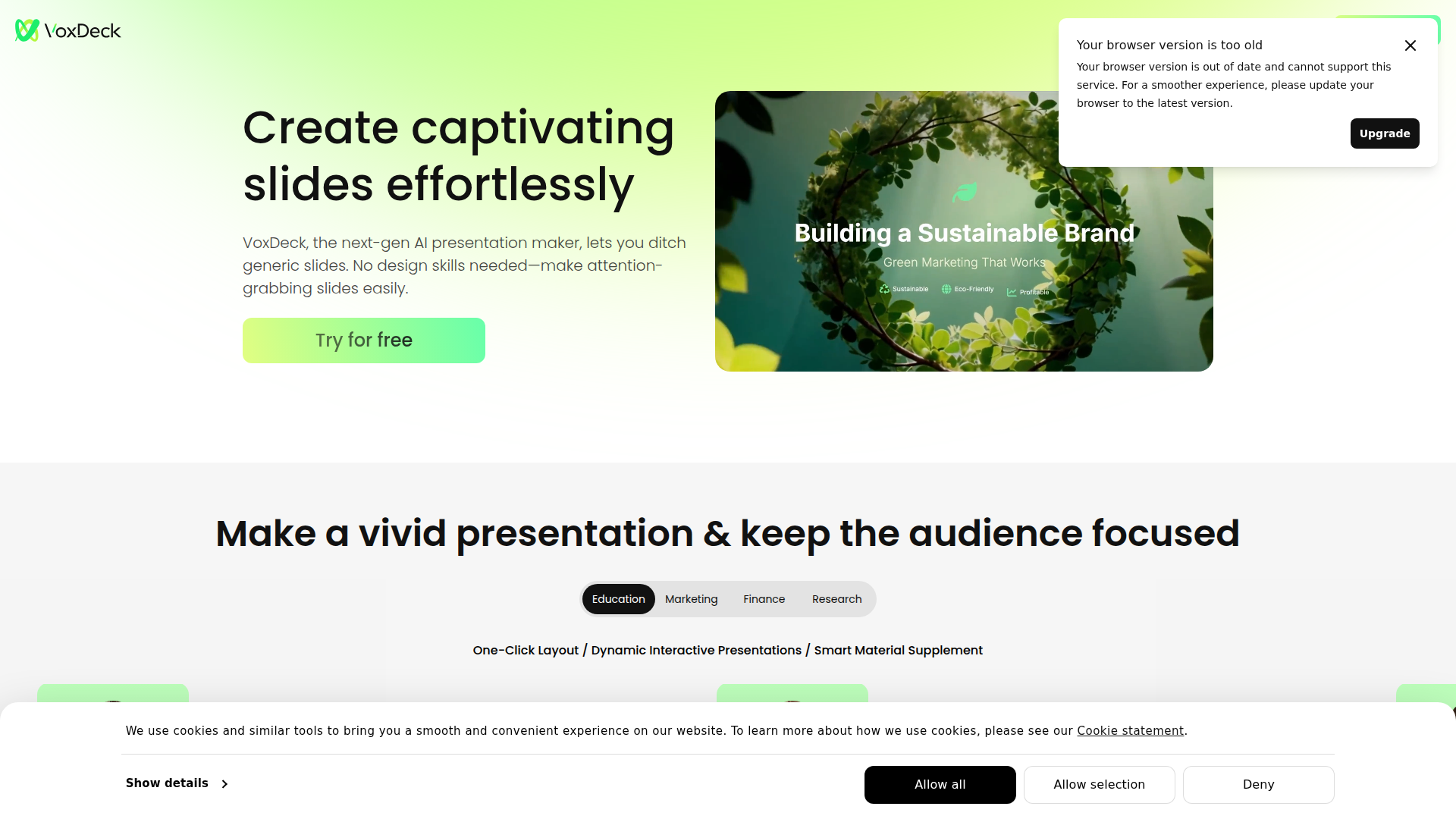 VoxDeck | AI Captivating Presentation Maker For Stunning Slides