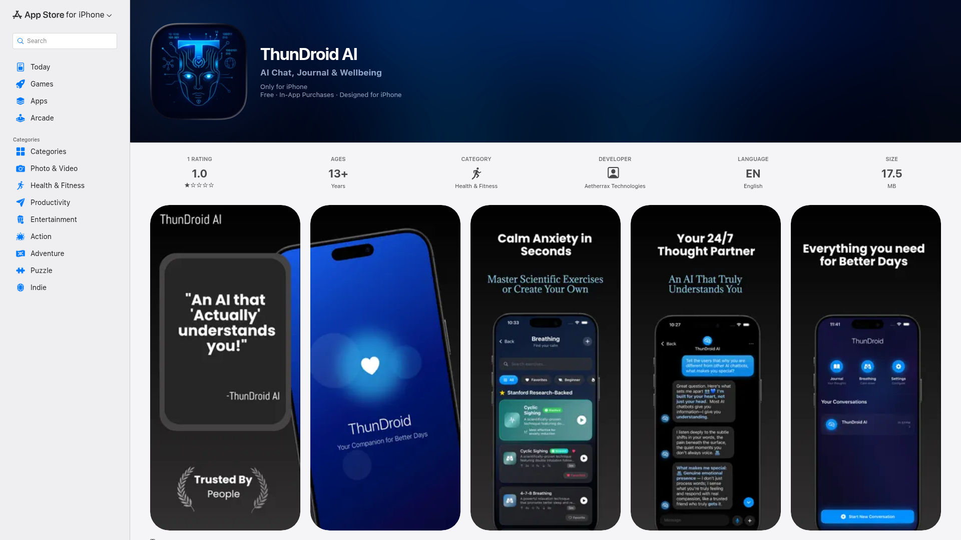 ThunDroid AI App - App Store