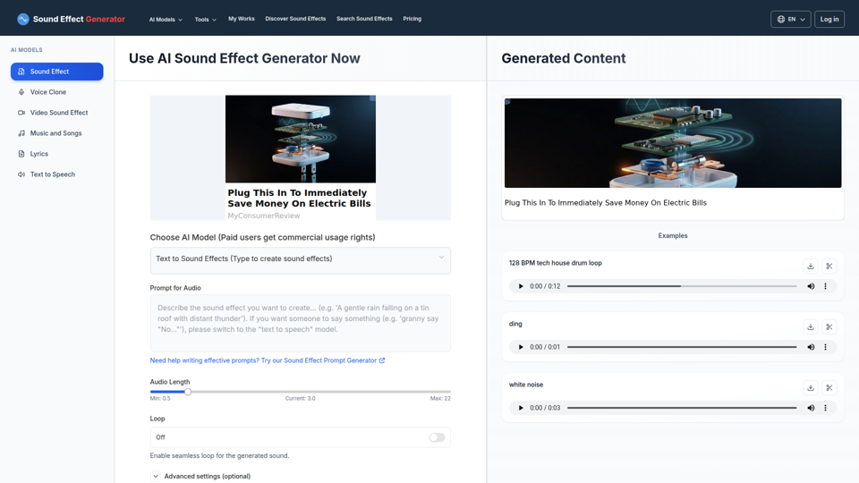 #1 AI Sound Effect Generator - Free Daily Generation