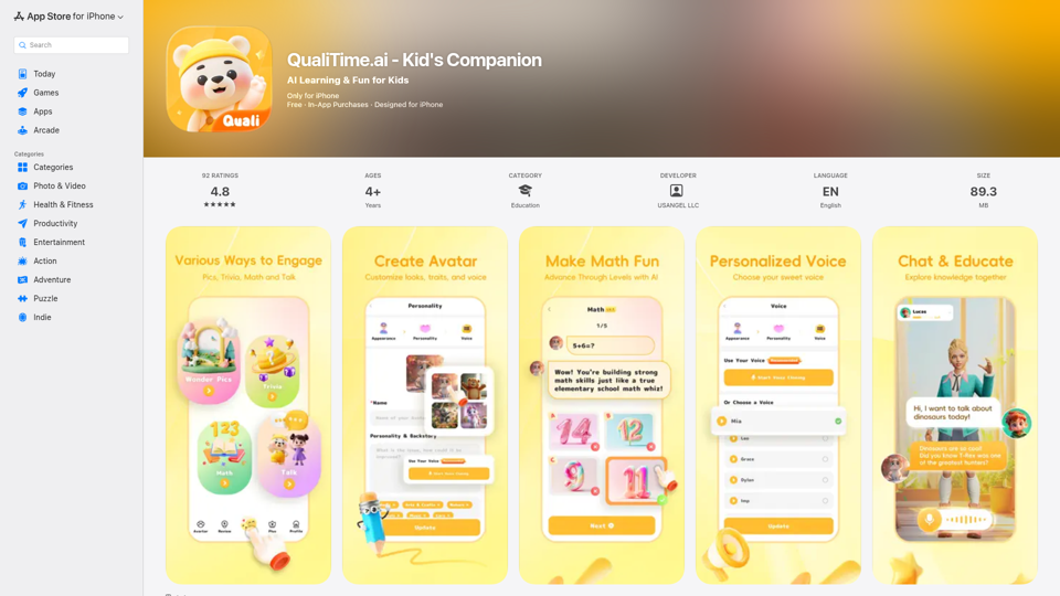 QualiTime.ai - 儿童陪伴应用 - App Store