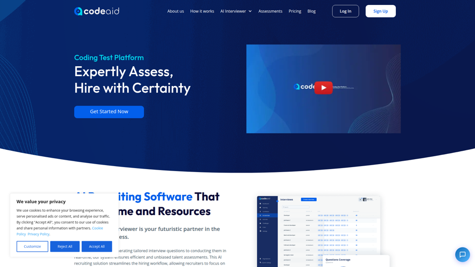 Coding Tests and Assessment Platform | Codeaid