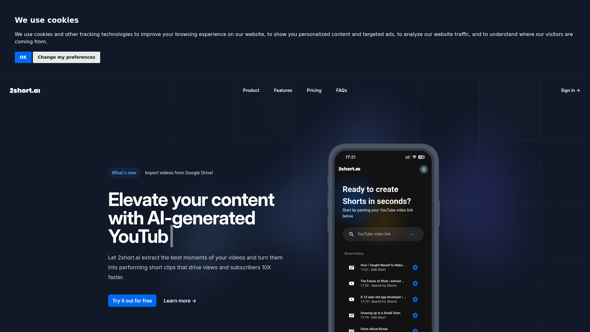 2short.ai - AI YouTube Shorts generator