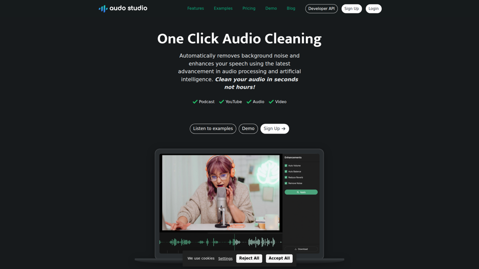 Audo Studio｜ワンクリックで音声をクリーニング