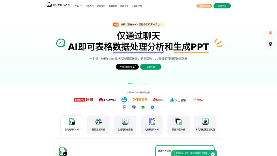 ChatExcel-AIによる表形式データの処理とPPTの生成