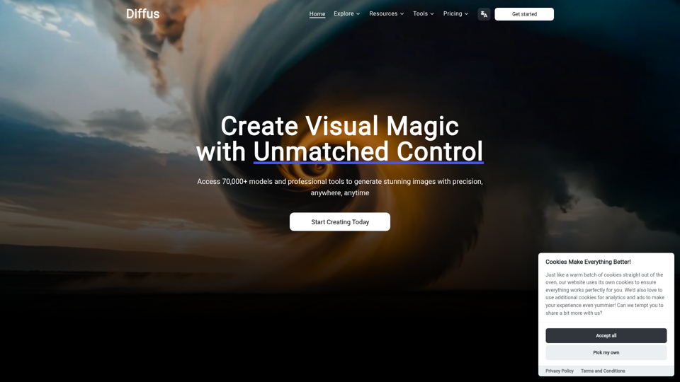 Professional AI Image Generation with Precision | Diffus